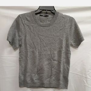 Quince grey 100% cashmere short sleeve sweater NWOT Large